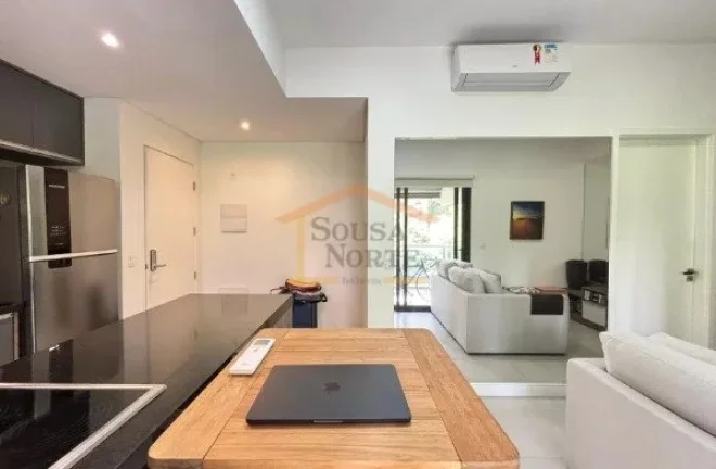 Imagem Apartamento de 49 m² no 3º andar, com 1 dormitório, sendo 1 suite, armários embutidos, cama, lav...