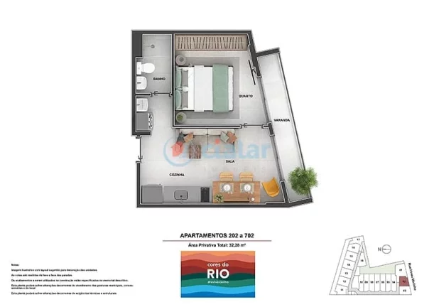 Imagem Studio à venda 1 Quarto 31.23M Centro Rio de Janeiro - RJ | Cores do Rio - Residencial Imagem Studio à venda 1 Quarto 31.23M Centro Rio de Janeiro - RJ | Cores do Rio - Residencial