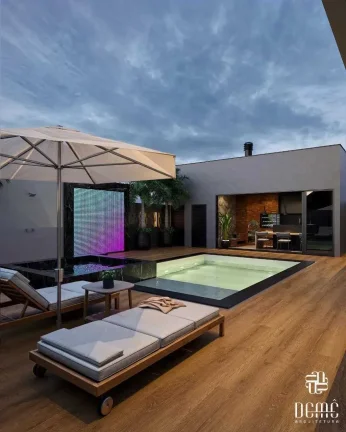 Imagem Casa nova no Condomínio Caledônia com 5 suítes e 4 vagas de garagem em Camboriú-SC