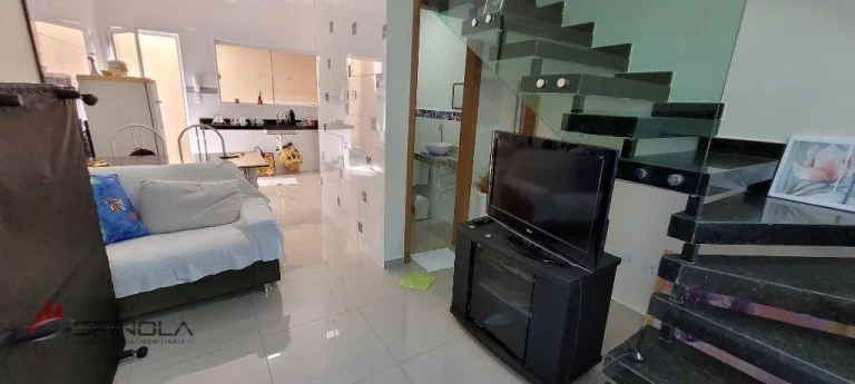 Imagem Sobrado com 2 dormitórios à venda, 51 m² por R$ 280.000,00 - Maracanã - Praia Grande/SP