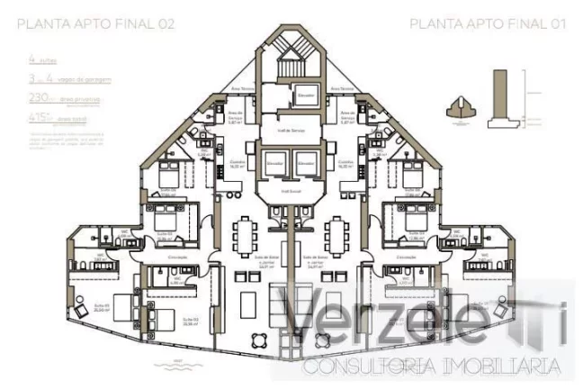 Imagem Frente ao Mar para Venda em Balneário Camboriú / SC no bairro Centro