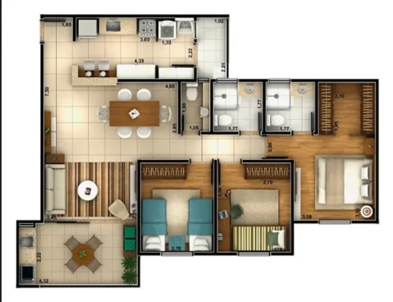 Imagem Apartamento de Alto Padrão no Vancouver Homes Campolim, 3 Dormitórios, Suíte e Vista Privilegiada em Sorocaba