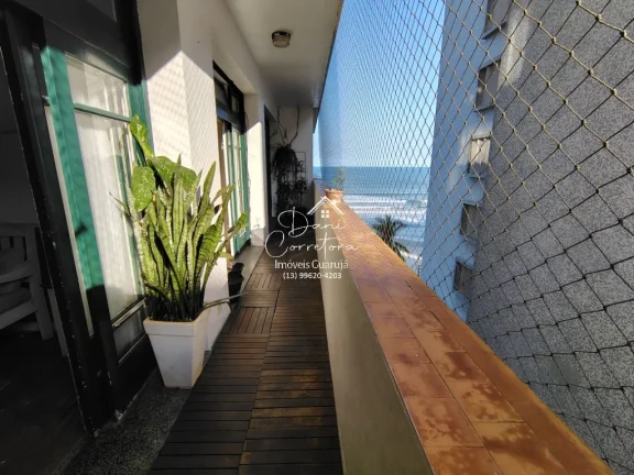 Imagem Apartamento frente mar com linda vista lateral de 2 Quartos em Pitangueiras, Guarujá-SP: 2 Salas, 2 Banheiros, 1 Vaga de Garagem, 75m².