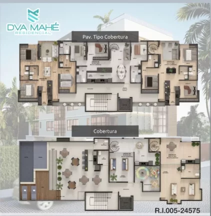 Imagem Apartamento com 2 dormitórios à venda, 54 m² por R$ 513.520,00 - Ponta de Campina - Cabedelo/PB