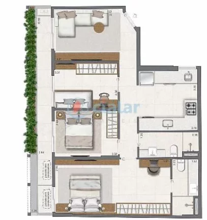 Imagem Garden à venda 3 Quartos 3 Suites 1 Vaga 137.18M Leblon Rio de Janeiro - RJ | Paradís