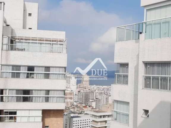Imagem Cobertura com elevador interno, 3 suítes, 3 vagas, 33o andar à venda, 343 m² por R$ 3.700.000 - Gonzaga - Santos/SP