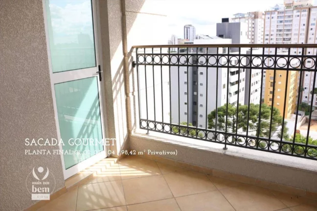 Imagem Apartamento 98 m² com sacada, 3 quartos sendo 1 suíte à venda por R$ 822.000 - Alto da Glória - Curitiba/PR