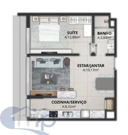 Imagem Apartamento á venda com 2 dormitórios no centro de Torres/RS