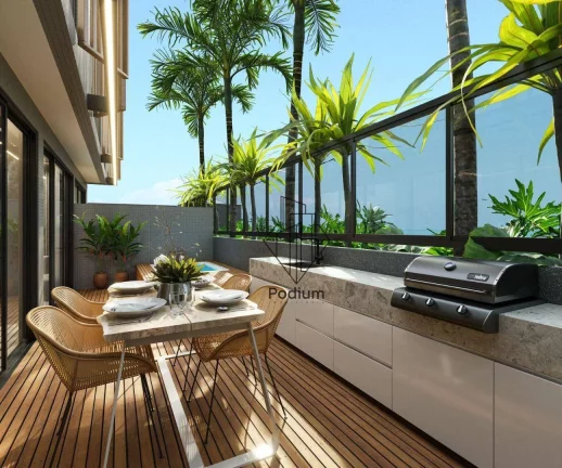 Imagem Flats térreo com jacuzzi privativa a beira mar da praia de Intermares - FL0365