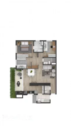 Imagem Apartamento para Venda em Curitiba, Centro, 2 dormitórios, 1 suíte, 2 banheiros, 1 vaga