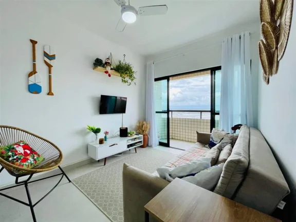 Imagem Apartamento 2 dormitórios com sacada vista mar em Praia Grande