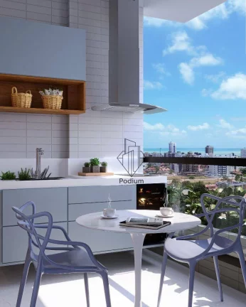 Imagem Apartamentos com varanda / sacada gourmet à 270m do Parque Linear Parahyba 2 no bairro do Jardim Oceania / Bessa - AP2409