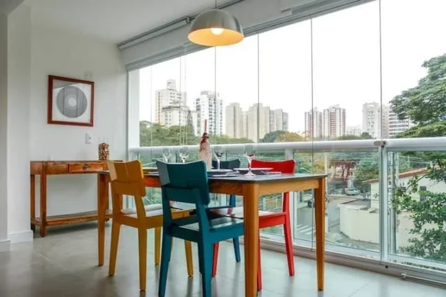 Imagem Apartamento novo. Lindo studio de 52M² - Brooklin. Mobiliado com moderna decoração. Possui vaga de garagem.