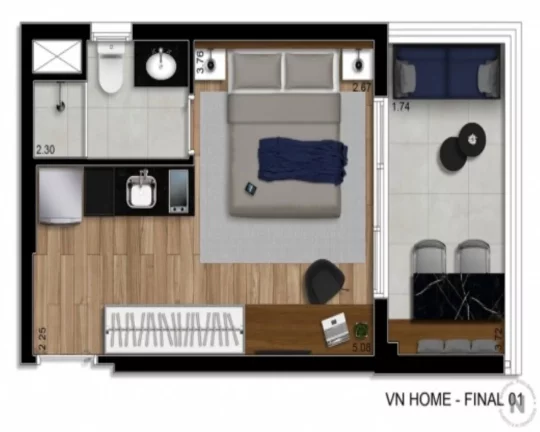 Imagem Apartamentos Studios pronto na região do Paraíso