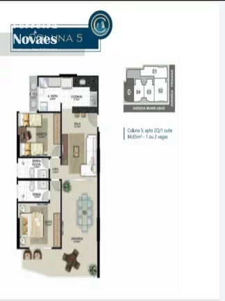 Imagem Lançamento na Praia do Morro Guarapari-ES; Apartamento de 2 ou 3 quartos 3 quartos sendo 2 Suites com 2 vagas de garagem 2 quartos com 1 ou 2 vagas