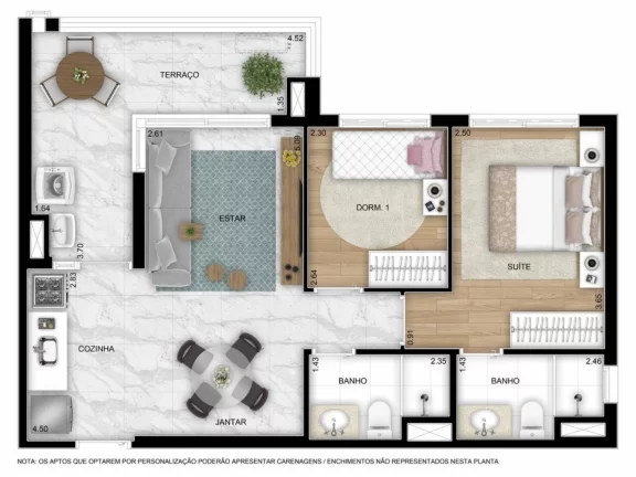 Imagem Condomínio Tangran Conceição, apartamento com 3 quartos a venda em Conceição São Paulo SP