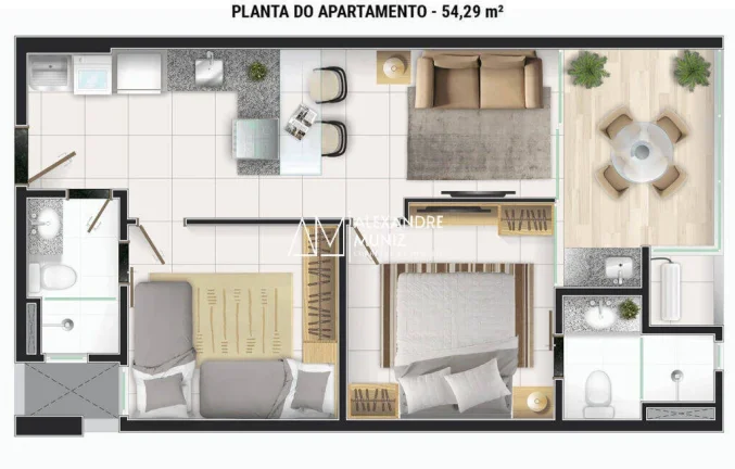 Imagem Aquarius Residence, apartamentos à venda na Praia de Iracema, Fortaleza-CE.