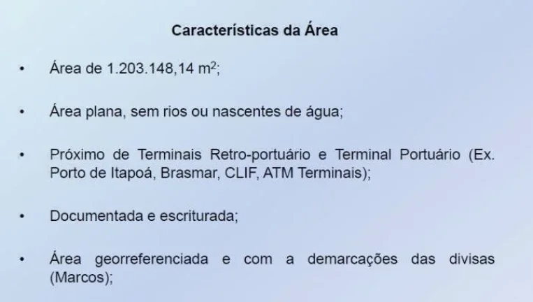 Imagem Área de Serviço - Z II e Retro-portuária em Itapoá/SC