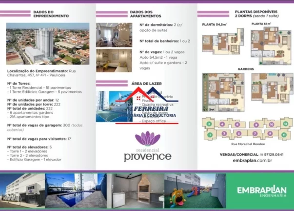 Imagem Flat com 2 Quartos à Venda, 61 m² em Paulicéia - Piracicaba