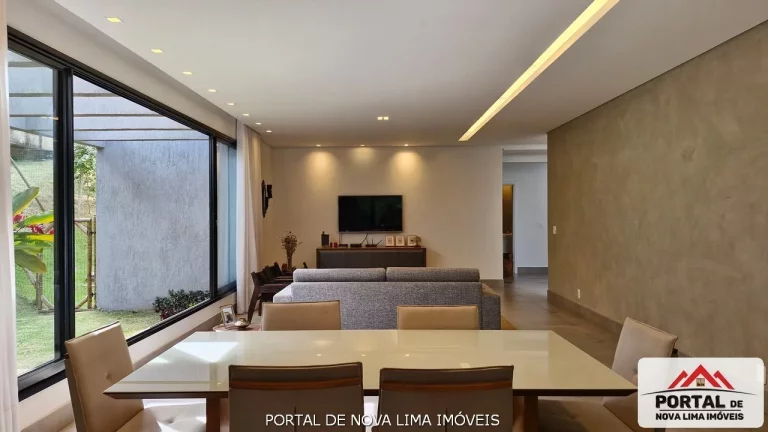 Imagem Casa a venda no condomínio Quintas do Sol em Nova Lima. Casa de 1 pavimento. Casa com 3 suítes, casa de alto luxo. Casa nova a venda no Quintas do Sol