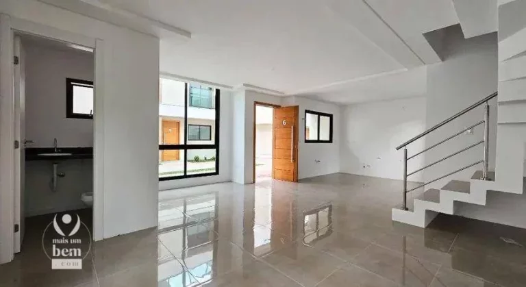 Imagem Sobrado novo com 125 m², 3 quartos sendo 1 suíte à venda por R$ 1.070.000 - Bom Retiro - Curitiba/PR