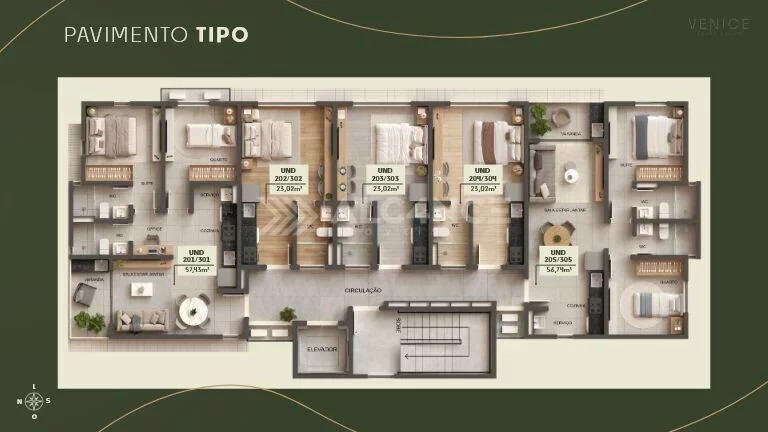 Imagem Apto - 2 Quartos - 1 Suíte - 56,74 m² - Intermares, Cabedelo/PB