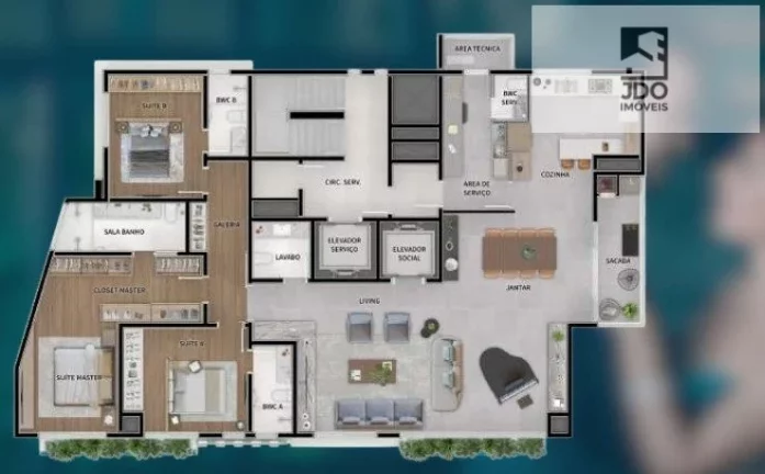 Imagem Apartamento a Venda no bairro Água Verde - Curitiba, PR