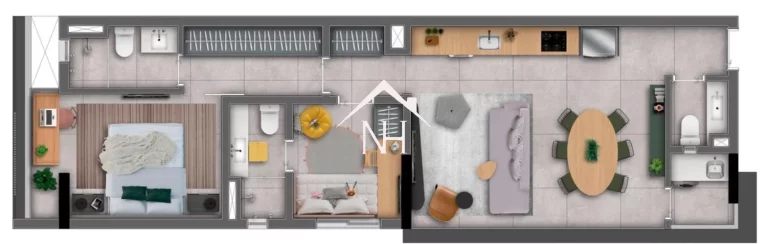 Imagem Apartamento em Moema de 66m c/2 suítes, coworking,delivery, bicicletário,fitness, piscina, solarium, espaço gourmet, terraço descoberto, brinquedoteca