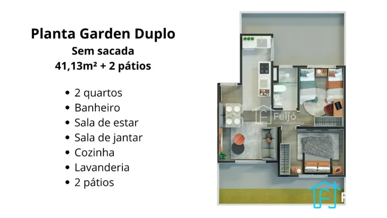 Imagem Apartamentos 2 dorm. no Bairro Ponta Grossa / Chapéu do Sol