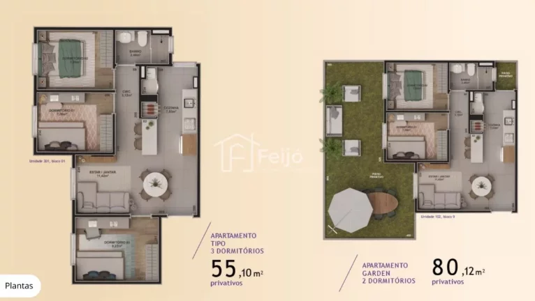 Imagem Apartamentos novos 2 e 3 dormitórios - Próximo a orla de Ipanema - Guarujá