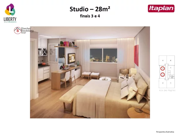 Imagem Studio pronto para morar na Vila Prudente. Excelente localização, próximo ao largo da Vila Zelina. Fácil acesso ao metro Vila Prudente.