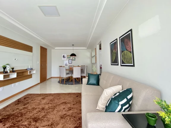 Imagem Apartamento Padrão, 03 Quartos, 01 Suite, 02 Vagas de Garagem, 03 Varandas, Area de Lazer Completa, Beira Mar, Praia do Morro, Guarapari - ES