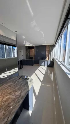 Imagem Sala comercial frente mar e mobiliada com 38,50m² e 1 vaga em Meia Praia -Itapema/SC