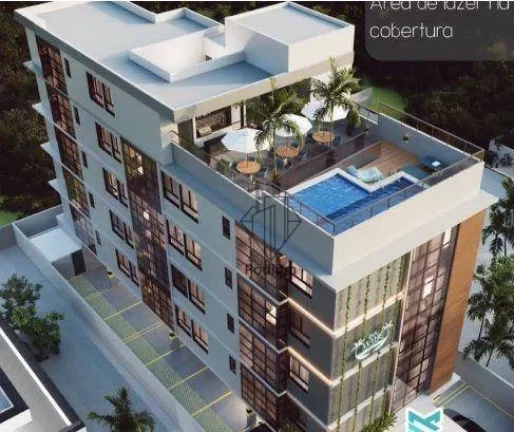 Imagem Apartamento térreo com área privativa em L a 305m da praia de Ponta de Campina.-AP1497.