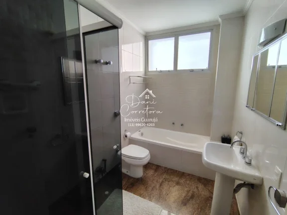 Imagem Apartamento de 3 quartos com suíte, 2 salas e 2 vagas de garagem na Vila Luis Antônio em Guarujá-SP - 150,25 m² de área