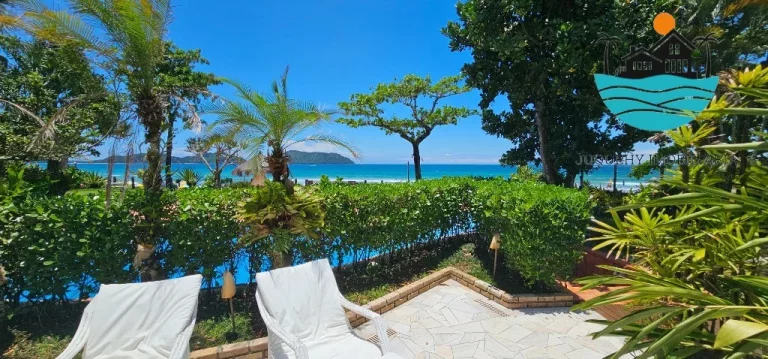 Imagem Casa para alugar em condomínio fechado pé na areia com vista ao mar em Juquehy, com 4 suítes, - Acomodação máx. 10 pessoas | Juquehy Imobiliária