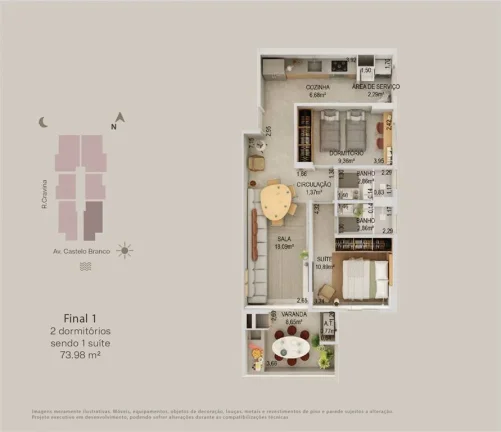 Imagem APARTAMENTO COM 73.98 m² - REAL - PRAIA GRANDE SP