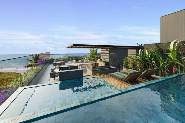 Imagem Apartamentos com varanda / sacada gourmet a beira mar da praia de Intermares - AP1196