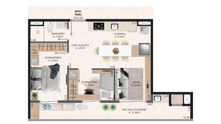 Imagem Apartamento de 2 e 3 quartos com opção com suíte e lazer completo - Novo Hamburgo