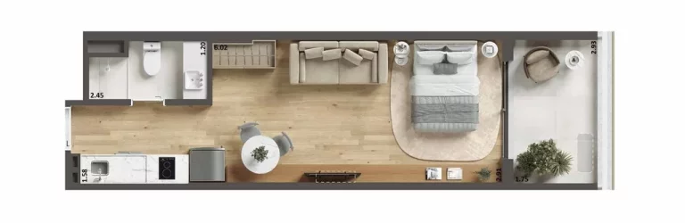 Imagem Studio para Venda em Rio de Janeiro / RJ no bairro Ipanema