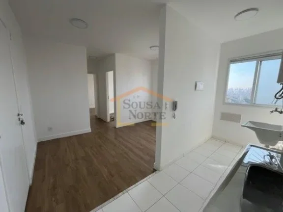 Imagem Apartamento de 42m² com 2 dormitórios, sala com piso vinílico, cozinha com móveis planejados, ba...