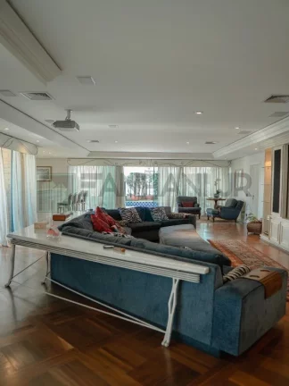 Imagem Vendo linda cobertura duplex localizada em ponto estratégico dos jardins, em prédio com tijolo a vista!!! Com 7 garagens, depósito no subsolo do edif