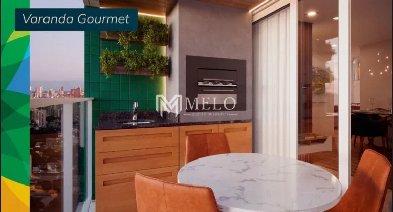 Imagem 3 QUARTOS SENDO 2 SUITES (1 SUITE REVERSÍVEL - 62,23 m2), VARANDA GOURMET , 2 VAGAS