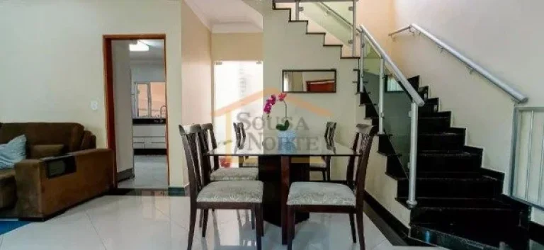 Imagem Ótimo sobrado, 3 dormitórios, sendo os 3 suites, closet, rico em armários, sala 2 ambientes, cozi...