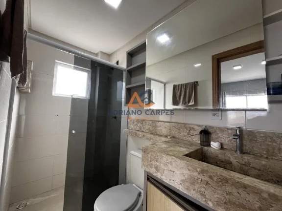 Imagem Adriano Carpes Imóveis vende apartamento semimobiliado com 2 dormitórios sendo 1 suíte e sacada com churrasqueira na praia de Gravatá na cidade de Navegantes