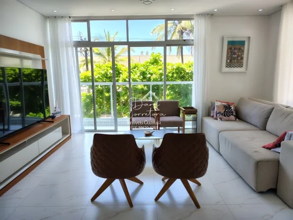 Imagem Imperdível! Apartamento de luxo à venda em Guarujá-SP, Pitangueiras. 3 quartos, 3 suítes, 2 salas, 5 banheiros, 2 vagas, 180m².
