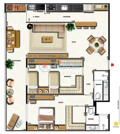 Imagem Cobertura Duplex à venda 3 Quartos 1 Suite 2 Vagas 133.77M Grajaú Rio de Janeiro - RJ | Elegance Residence