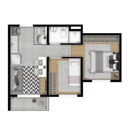 Imagem Apartamento para Venda em São Paulo, Mooca, 1 dormitório, 1 banheiro