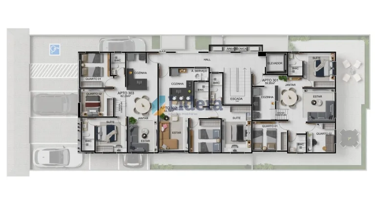 Imagem Apto á venda - 3 Quartos - 1 suítes -62m² - Bessa, João Pessoa/PB