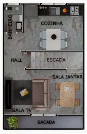 Imagem CASA COM 90.11 m² - MARACANÃ - PRAIA GRANDE SP